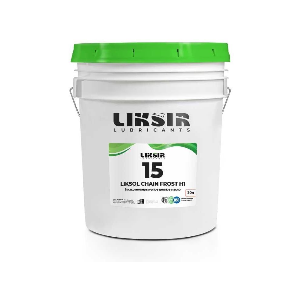 Изображение товара Низкотемпературное синтетическое цепное масло LIKSIR LIKSOL CHAIN FROST 15 H1, 20л Изображение товара Низкотемпературное синтетическое цепное масло LIKSIR LIKSOL CHAIN FROST 15 H1, 20л
