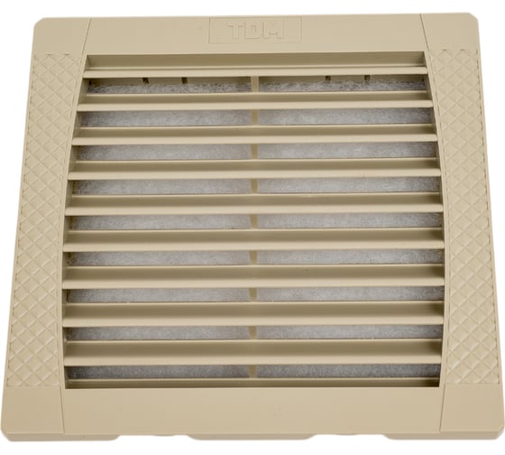 Изображение товара Вентиляционная решетка с фильтром TDM ELECTRIC для вентилятора SQ0832-0010 150х150 мм белая SQ0832-0014