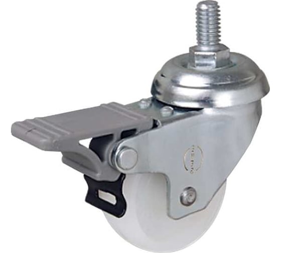 Изображение товара Колесо с кронштейном, резьбовым стержнем и тормозом EMES EP05ZKZ75X25FM10