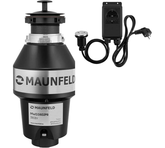 Изображение товара Измельчитель пищевых отходов с пневмокнопкой MAUNFELD MWD3802PB