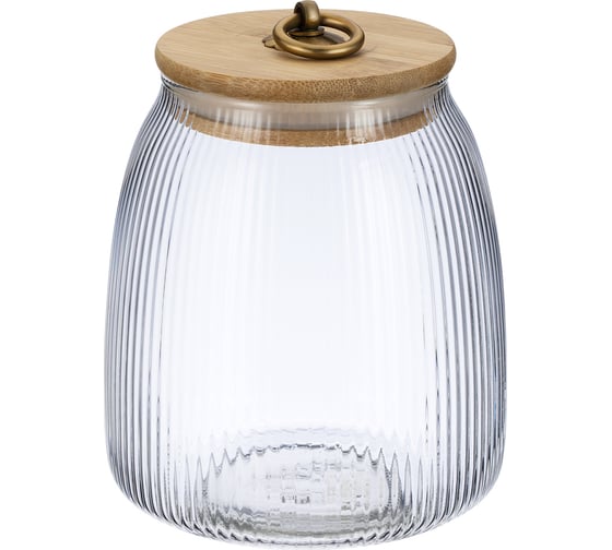 Изображение товара Банка Regent inox стеклянная, с бамбуковой крышкой, 950 мл, linea lantern 93-HO-LA-01-950