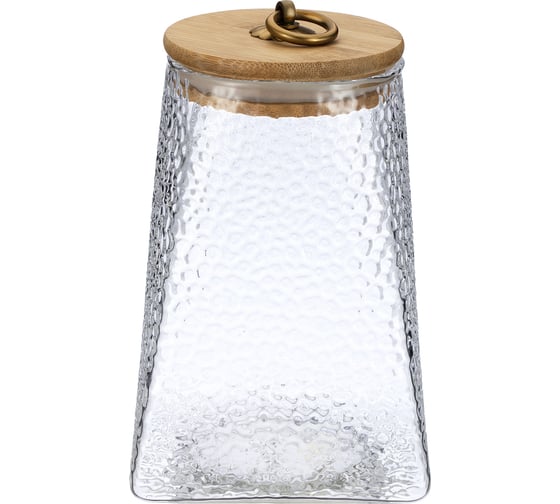 Изображение товара Банка Regent inox стеклянная, с бамбуковой крышкой, 950 мл, linea ciottolo 93-HO-CI-01-950