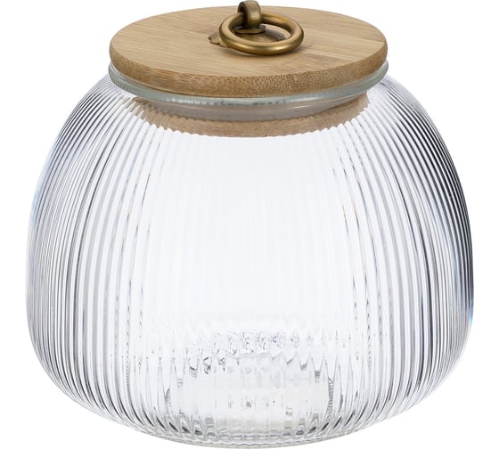 Изображение товара Банка Regent inox стеклянная, с бамбуковой крышкой, 950 мл, linea lantern 93-HO-LA-02-950
