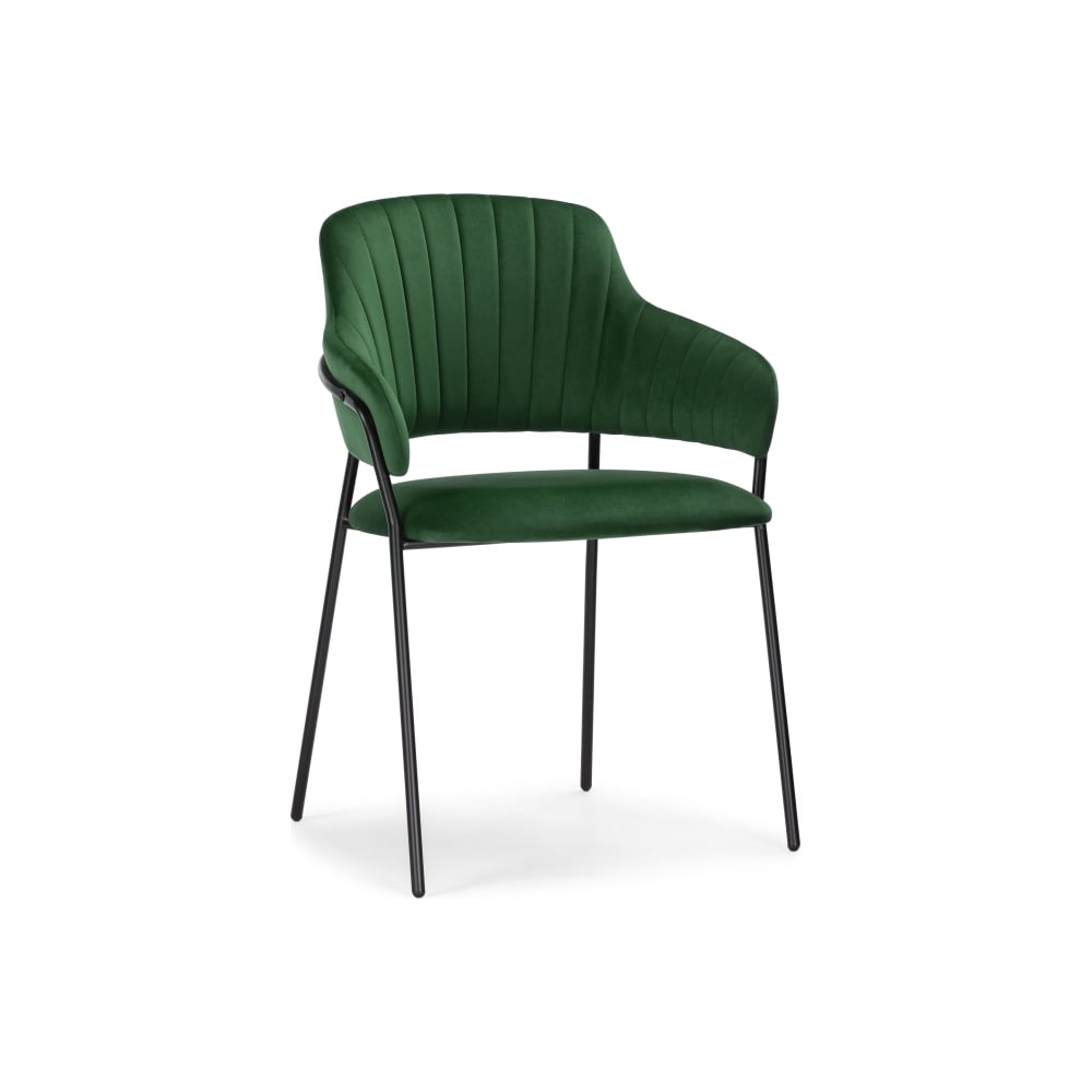 Изображение товара Стул на металлокаркасе Woodville темно-зеленый/черный глянец