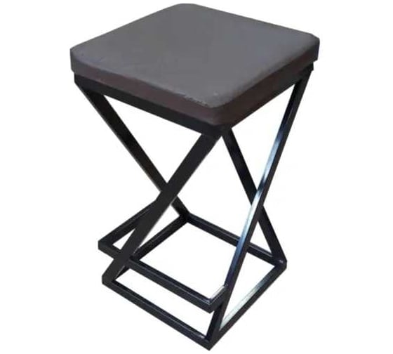 Изображение товара Полубарный табурет NEW VICTORIA "Лофт" черный-серый 990