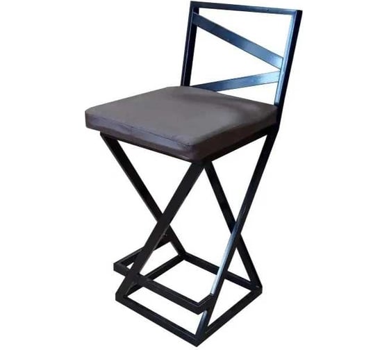 Изображение товара Полубарный стул NEW VICTORIA "Лофт" черный-шоколад 19991