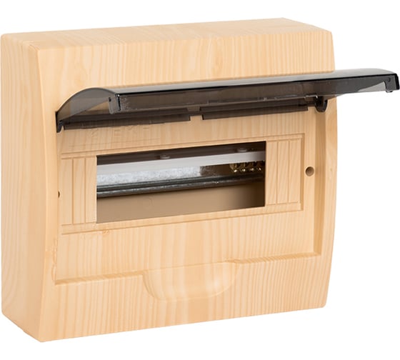 Изображение товара Распределительный навесной щит EKF ЩРН-П-10 PROxima IP41 светлое дерево pb40-n-10-light