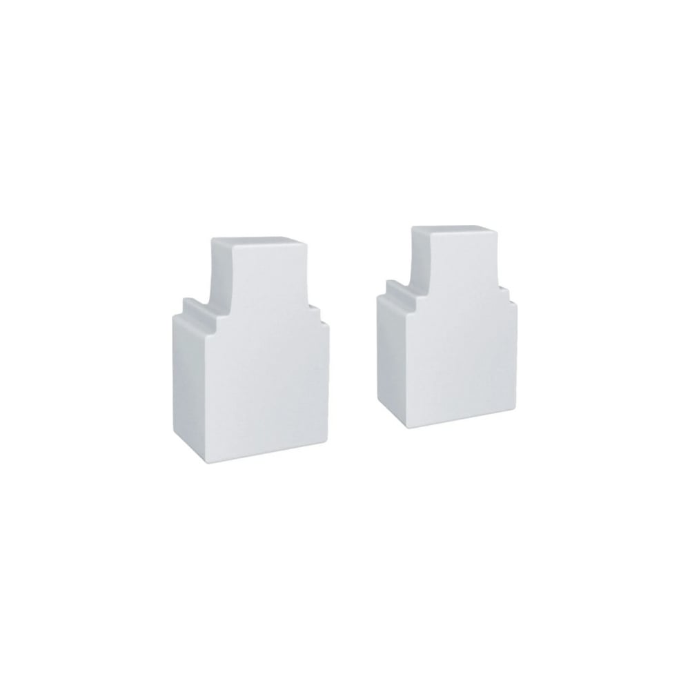 Изображение товара Заглушка Arlight DECORE-S6 глухая 2 шт для профиля белая пластик