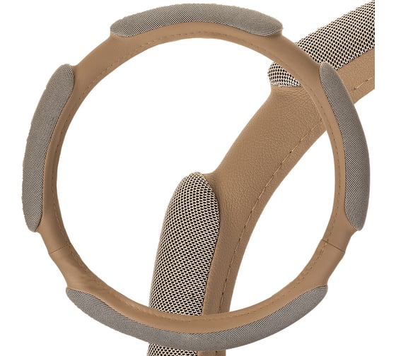 Изображение товара Оплетка SKYWAY Sponge grid 4 подушечки, L, бежевая экокожа S01102389