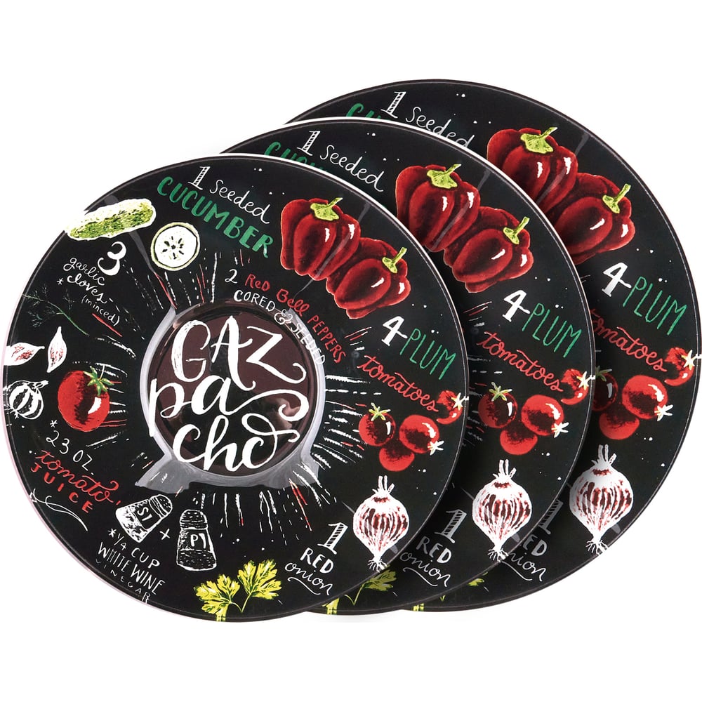 Изображение товара Набор салатников appetite стекло 3 шт gazpacho ST-05-GZ