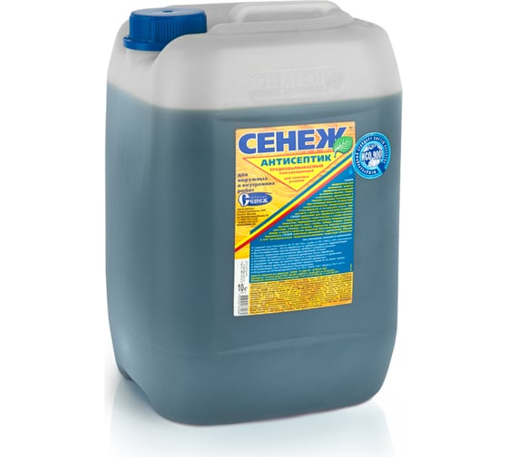 Изображение товара Консервирующий трудновымываемый антисептик СЕНЕЖ 10 кг для ответств. конструкций в тяжелых услов. 3623 00000000552