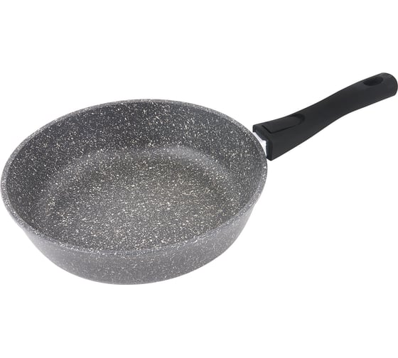 Изображение товара Сковорода Традиция готовить с любовью, литая, антипригарное покрытие, 28 см, съемная ручка, мрамор, индукция ТМ2285И
