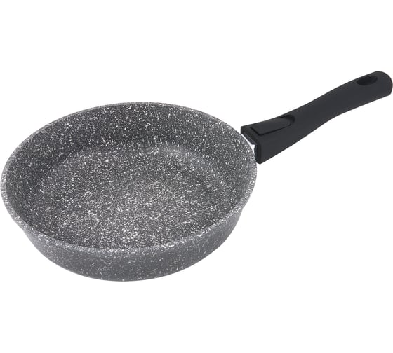 Изображение товара Сковорода Традиция готовить с любовью, литая, антипригарное покрытие, 24 см, съемная ручка, мрамор, индукция ТМ2245И