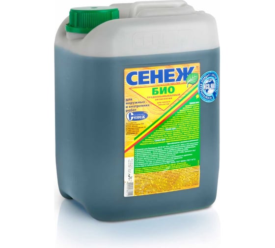 Изображение товара Консервирующий трудновымываемый антисептик д/жилых объектов СЕНЕЖ БИО 5 кг 586116 00000000563