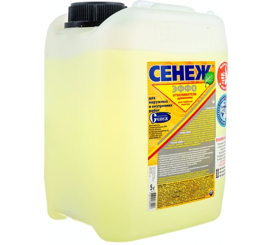 Изображение товара Антисептик СЕНЕЖ ЭФФО средство для глубокого отбеливания древесины 5 кг 11588563 00000004416