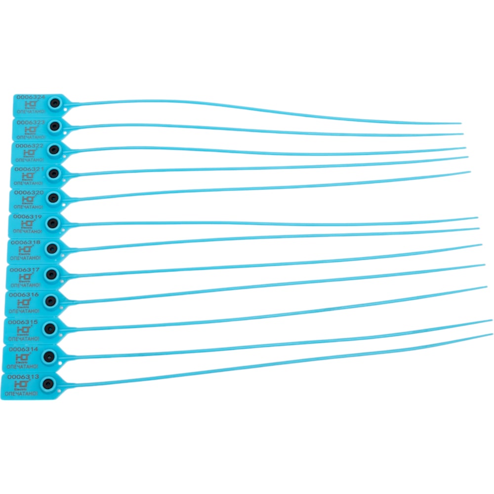 Изображение товара Пластиковая пломба HLT Универсал 385x22 синяя 50 шт уп надежное крепление