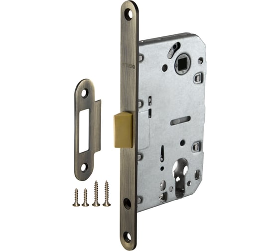 Изображение товара Межкомнатный замок под цилиндр Fuaro PLASTIC P85C-50 AB бронза 33621