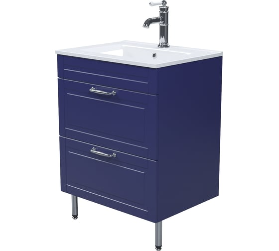 Изображение товара Напольная тумба со столешницей IDDIS Оxford 60 см, синий, подходит умывальник 0136000i28 OXF60N0i95K