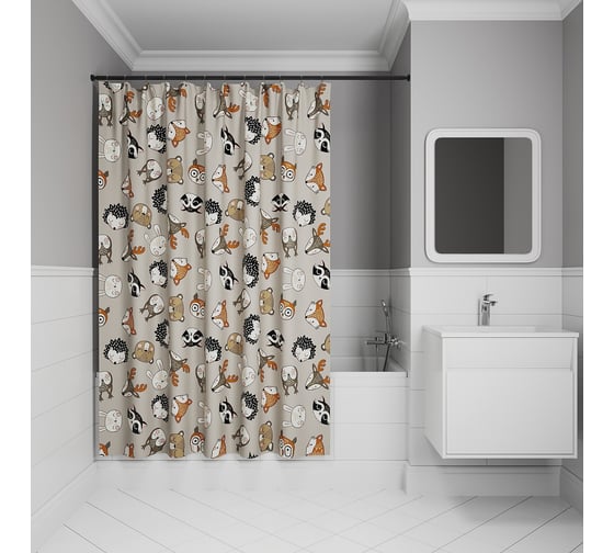 Изображение товара Штора для ванной IDDIS 200x180 см, полиэстер BA02P18i11