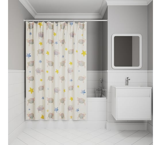 Изображение товара Штора для ванной IDDIS 200x180 см, полиэстер BA01P18i11