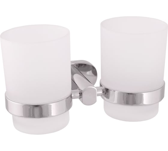 Изображение товара Стакан двойной стеклянный настенный RavSlezak цвет хром, арт. YUA0202