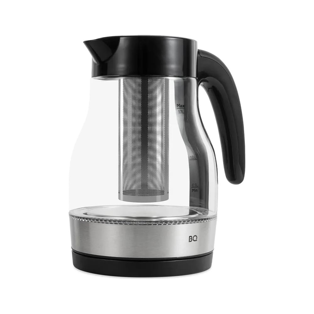 Изображение товара Чайник BQ KT2046G черный-сталь 2200Вт 1.7л с защитой и подсветкой
