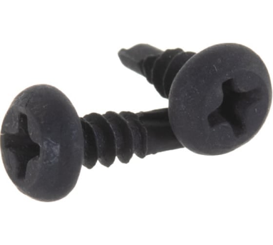 Изображение товара Саморез крепежная техника 3.5x9.5 мм, чёрная полусфера острый, 1000 шт. 430205 БК