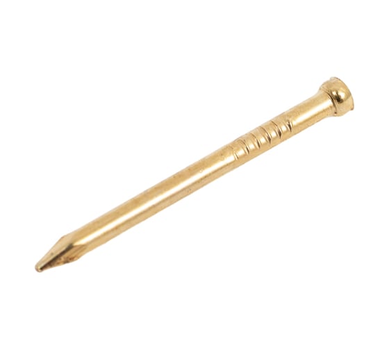 Изображение товара Финишные гвозди Качественный КРЕПЕЖ латунированные, 1,4х20 мм, 400 г 0203008 КЧ