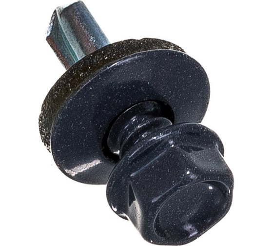 Изображение товара Кровельный саморез Качественный КРЕПЕЖ серый графит, 5.5х19 мм, RAL 7024, 60 шт. 0200905 КЧ