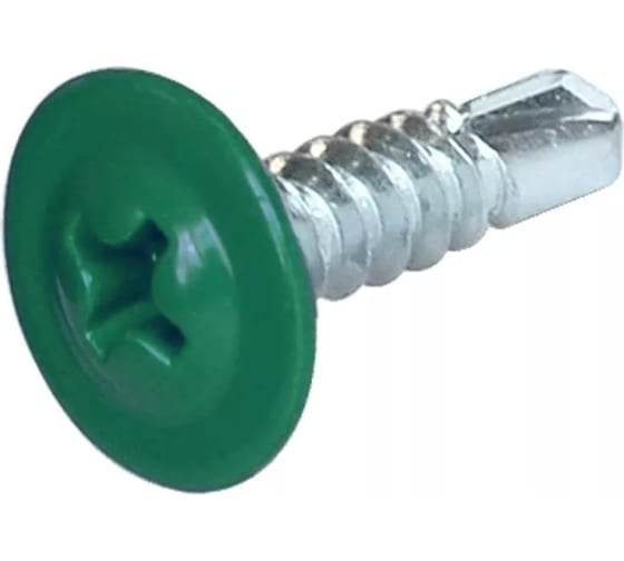 Изображение товара Прессшайба крепежная техника зеленый мох, 4.2х25 мм, RAL 6005 сверло 500 шт. 1000166 БК