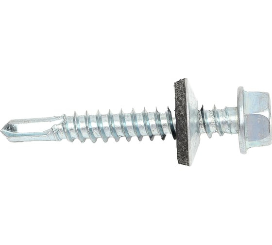 Изображение товара Кровельный саморез Качественный КРЕПЕЖ 5.5х38 мм, цинк, 40 шт. 0200187 КЧ