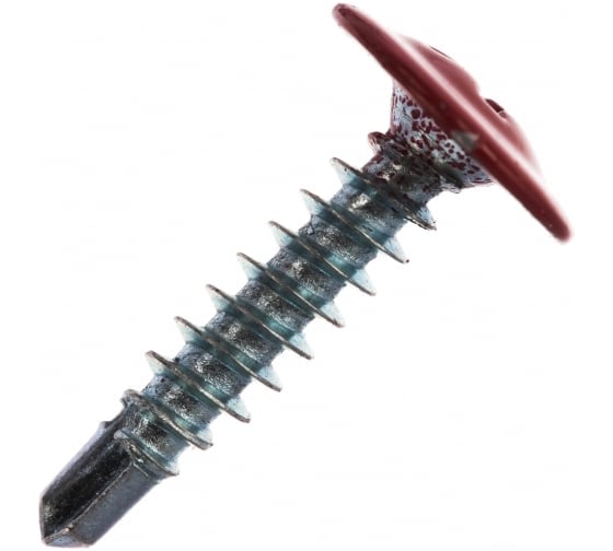 Изображение товара Прессшайба крепежная техника красный рубин, 4.2х19 мм, RAL 3003 сверло, 1000 шт. 1000204 БК