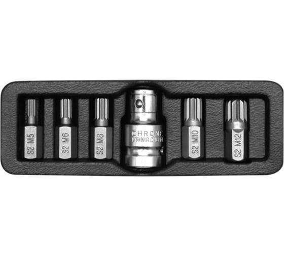 Изображение товара Набор бит YATO 1/2 6 предметов SPLINE YT-0414 36140414 092 1