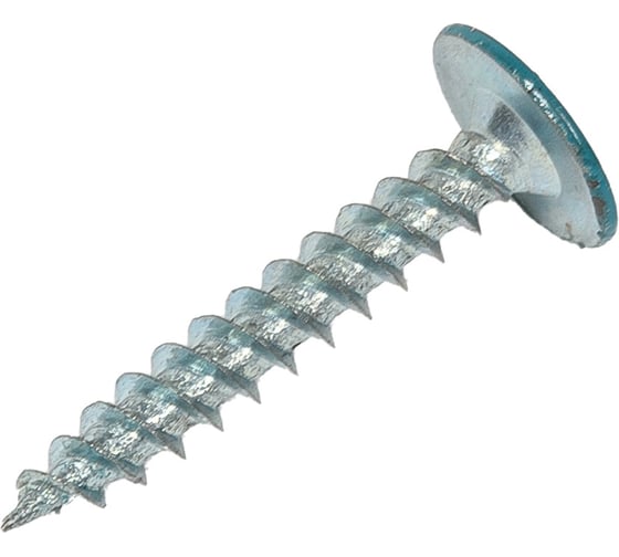 Изображение товара Саморез с прессшайбой Качественный КРЕПЕЖ синяя вода, 4.2х25 RAL 5021, острый, 160 шт. 0200300 КЧ