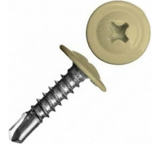 Изображение товара Прессшайба крепежная техника слоновая кость, 4.2х16 мм, RAL 1014 сверло, 1000 шт. 1000252 БК