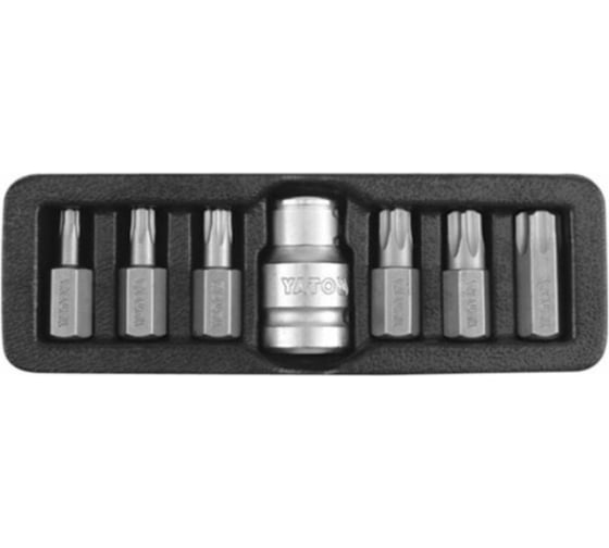 Изображение товара Набор бит TORX (7 шт; 1/2; Т25-Т55) YATO YT-0416