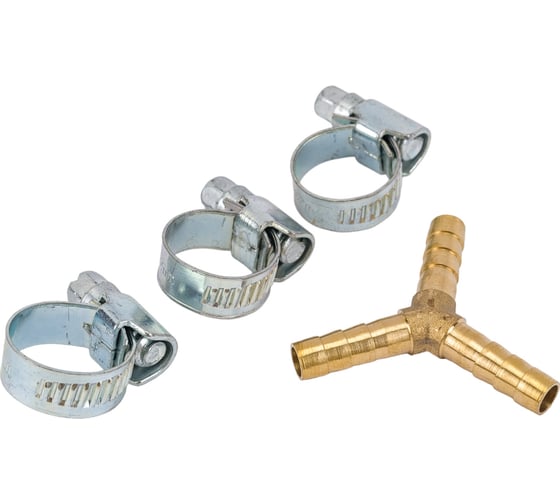 Изображение товара Разветвитель Y-образный елочка 6 мм с хомутами ROCKFORCE RF-E102-5/1(1763)