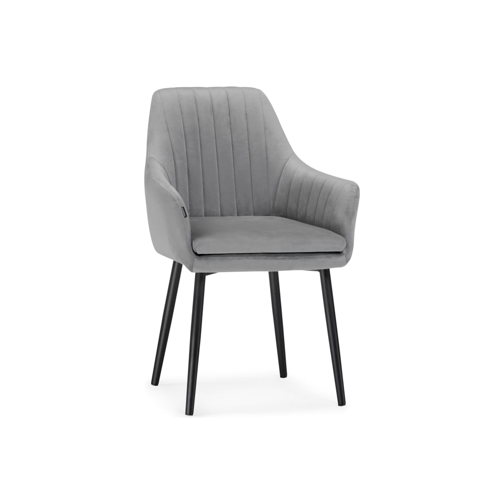 Изображение товара Стул на металлокаркасе Woodville райнер MR-11 черный серый велюр долговечный мебельный стул