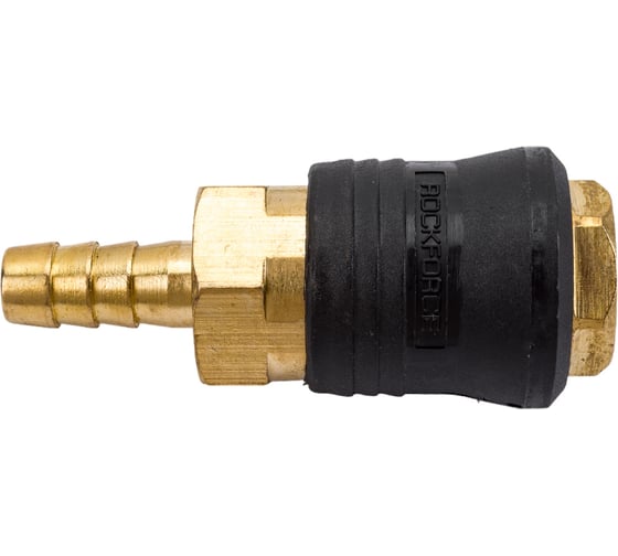 Изображение товара Быстроразъем пневматический с клапаном - елочка 8 мм ROCKFORCE RF-SE6-2SH(1983)