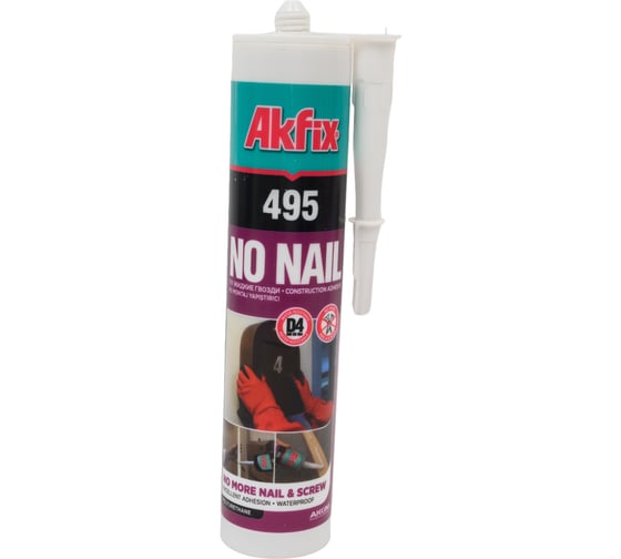 Изображение товара Жидкий гвоздь Akfix 495 ПУ 290 мл, бежевый EN15651-1