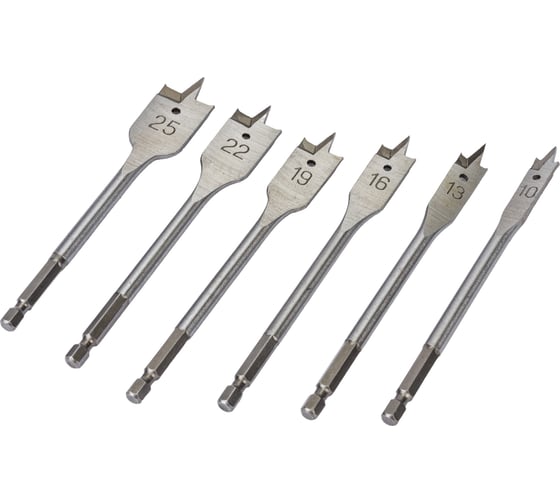 Изображение товара Набор перовых свёрл (6 шт; 10-25 мм) Heller TD19069