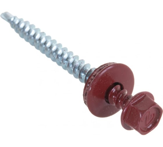 Изображение товара Кровельный саморез крепежная техника красно-коричневый RAL 3011, 4.8х70 мм, 100 шт. 420323 БК