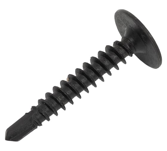 Изображение товара Саморез с прессшайбой Качественный КРЕПЕЖ 4.2х25, сверло, черная 160 шт. 0200444 КЧ