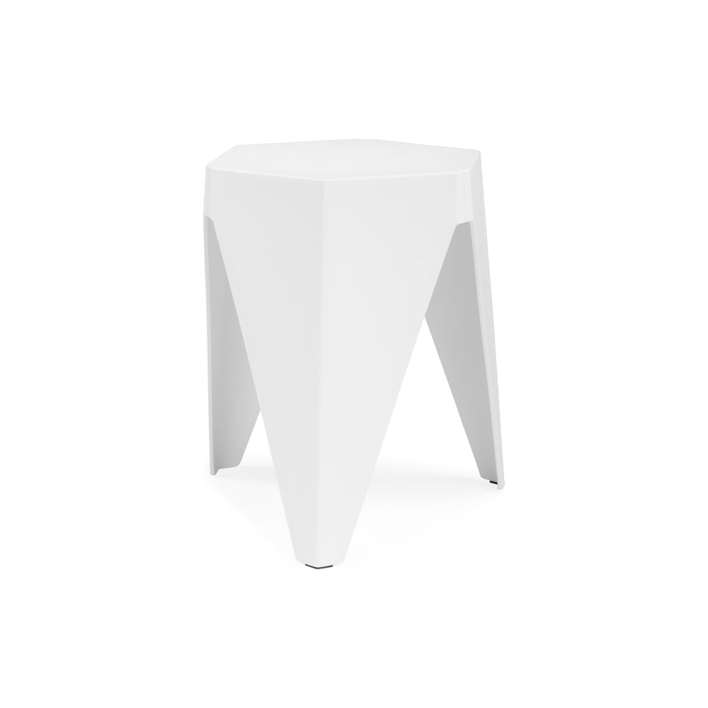 Изображение товара Белый пластиковый табурет Woodville korner 15690, стильный и прочный