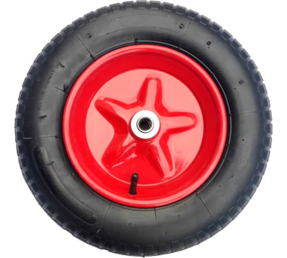 Изображение товара Колесо пневматическое для тачки/тележки, размер 6.00-6, 16 мм симметричная ступица WORKY ARD255907