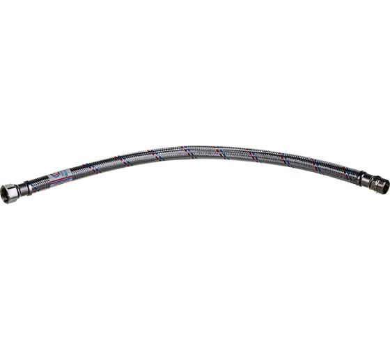 Изображение товара Гибкая подводка для воды TР-сантехника гигант из нержавеющей стали. 60см в/н 1/2 26478