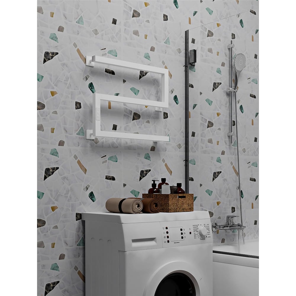 Изображение товара Электрический полотенцесушитель INDIGO Sparta electro 40/50 таймер, скрытый провод справа, белый матовый DGS40-50WMRt