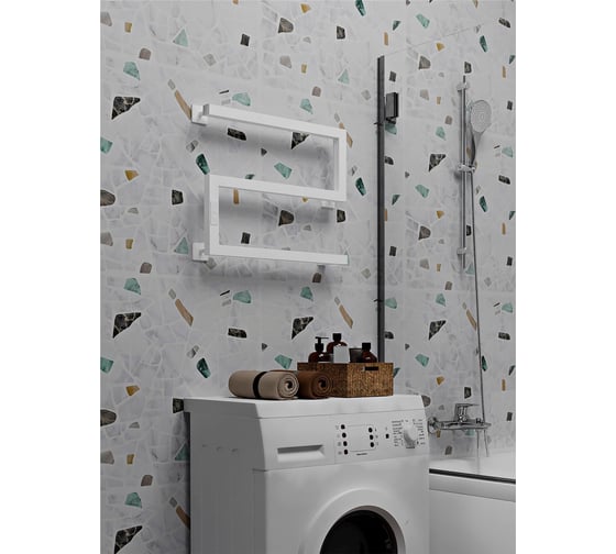 Изображение товара Электрический полотенцесушитель INDIGO Sparta electro 40/50 таймер, скрытый провод справа, белый матовый DGS40-50WMRt