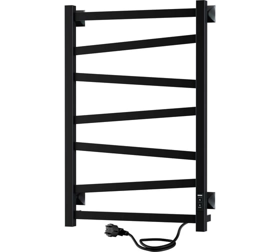 Изображение товара Электрический полотенцесушитель INDIGO Element б/п electro 80/50 таймер, скр.монтаж, унив.подкл.R/L, черный муар LCEEPF80-50BRRt