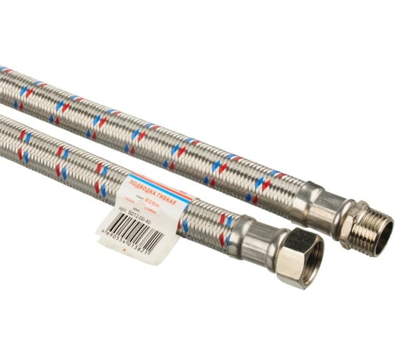 Изображение товара Гибкая подводка для воды гигант из нержавеющей стали TР-сантехника 80см г/ш 1/2 26480